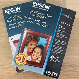 2 Packages Epson 4x6 Photo Paper